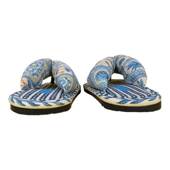 Farm Rio Navy Puffy Flip Flop Thong Flat Sandals US6 EU36 Sold out Online #1126 - Picture 6 of 10